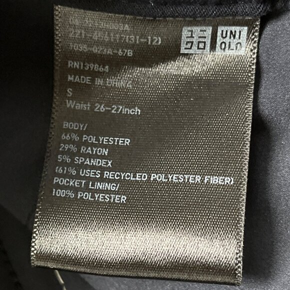 Uniqlo Navy Women's Slim Fit Cropped Dress Pants Size S - Picture 8 of 9